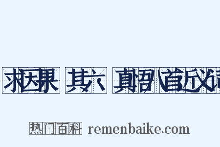 求因果·其六·真悟八首近义词是什么意思的图片